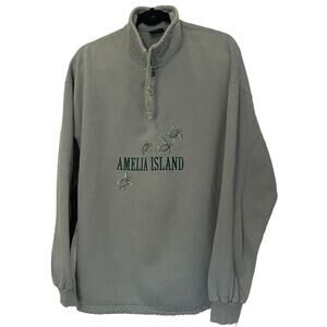 Vintage Amelia Island Women's Mock Neck Sweatshirt Sweater Size Large